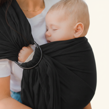 Charger l'image dans la galerie, Ring Sling en Coton Noir (anneaux noirs)
