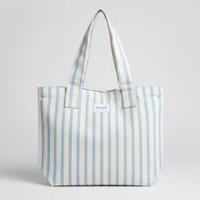 Lade das Bild in den Galerie-Viewer, Le Cabas ligné bleu ciel et blanc
