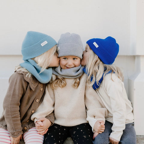 Le Bonnet en Laine Gris clair