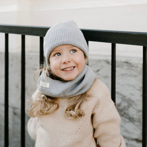 Le Bonnet en Laine Gris clair