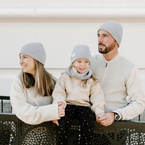 Le Bonnet en Laine Gris clair