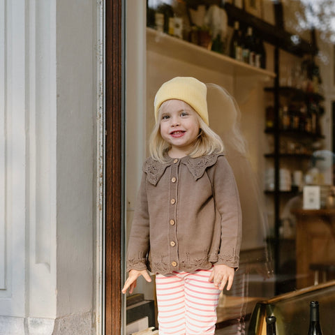 Le Bonnet en Laine Jaune citron