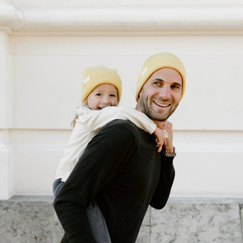 Le Bonnet en Laine Jaune citron