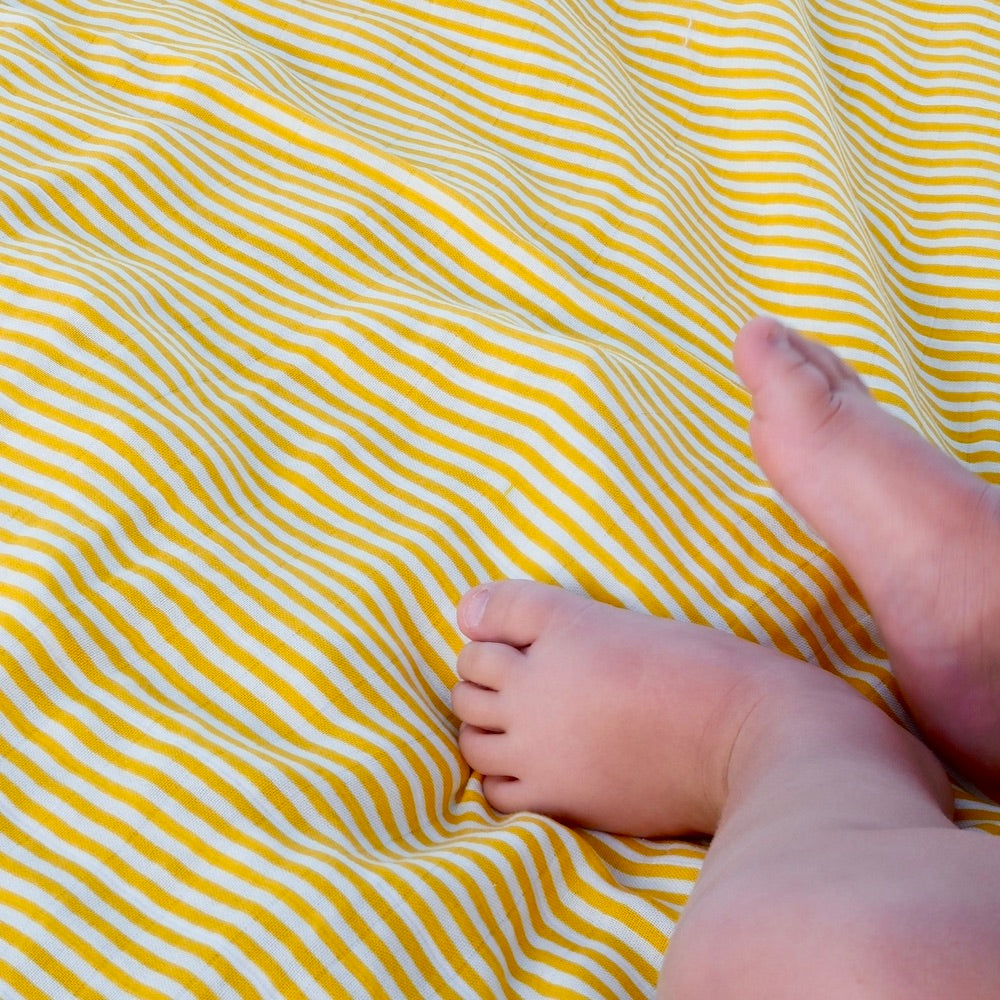 Le Lange XL Ligné jaune et blanc