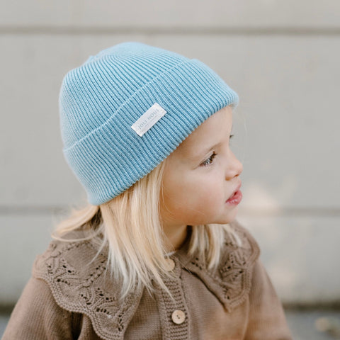 Le Bonnet en Laine Turquoise Bébé