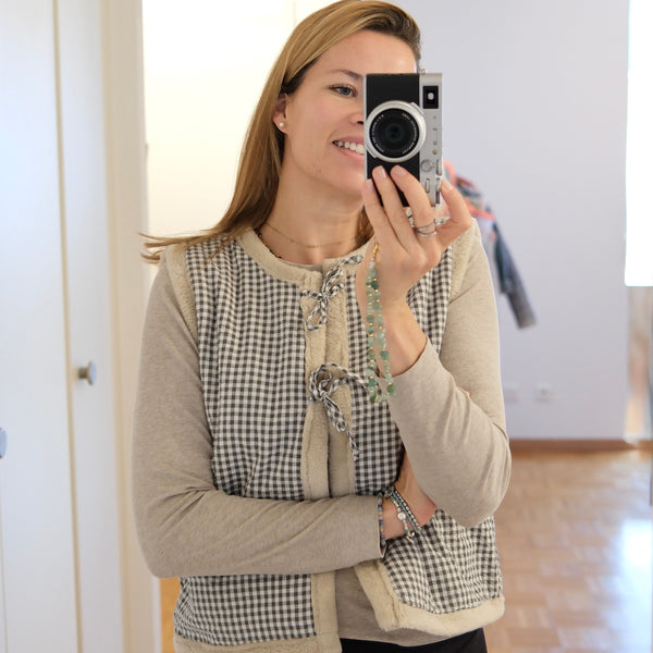 Pré-commande Gilet réversible vichy kaki