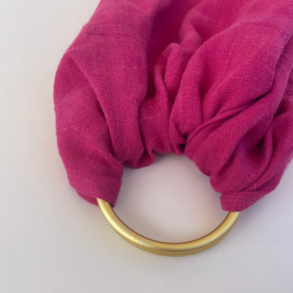 Ring Sling en Lin Cerise