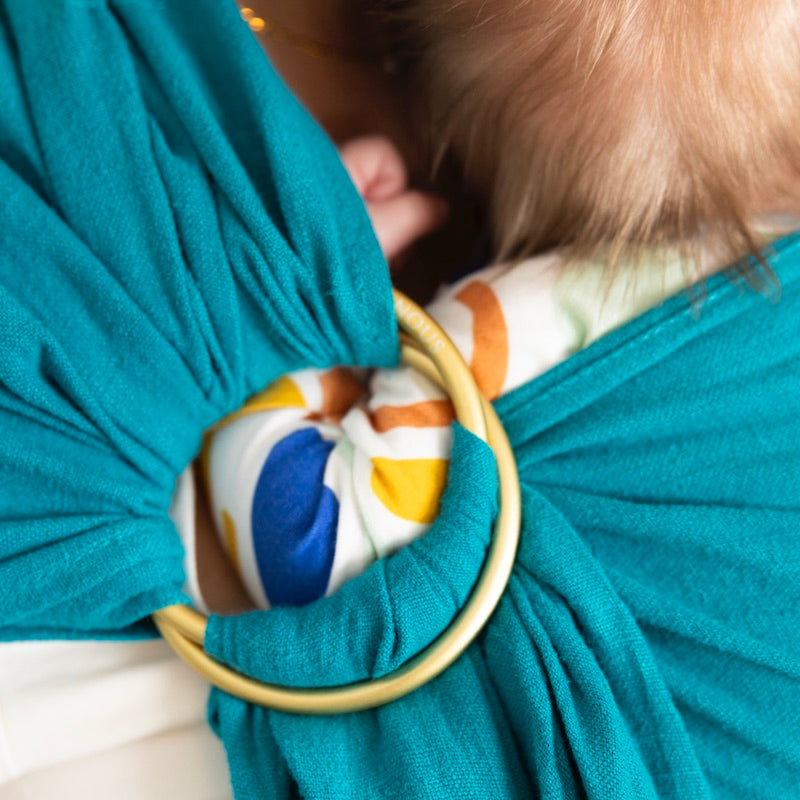 Turquoise Linen Ring Sling (NEW)