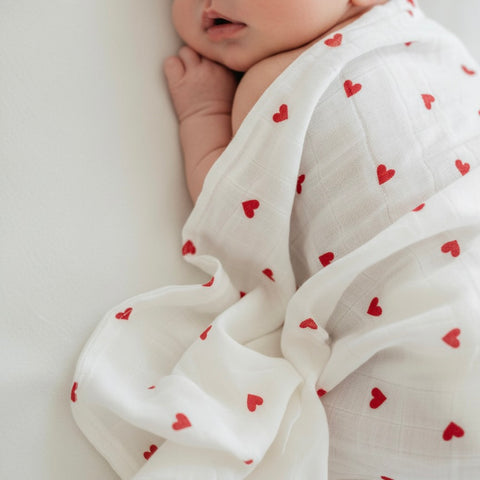 Le Lange XL Petits coeurs rouges