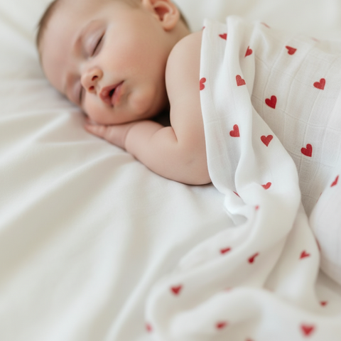 Le Lange XL Petits coeurs rouges