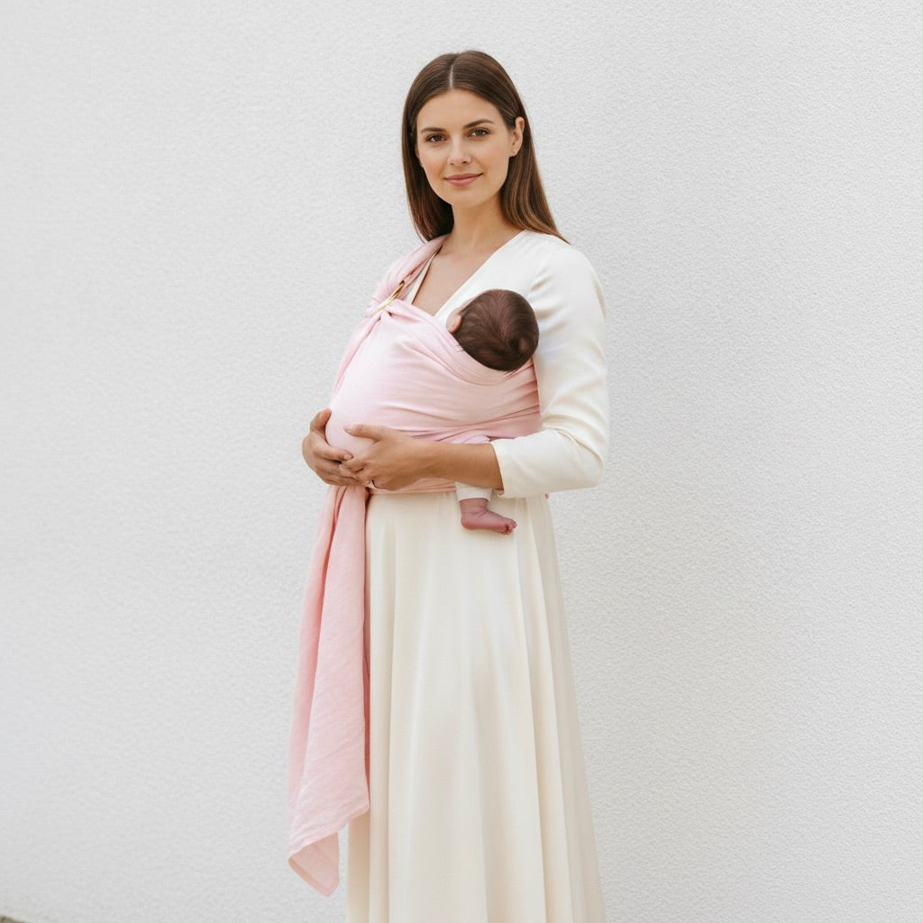 Ring Sling en Lin Rose clair