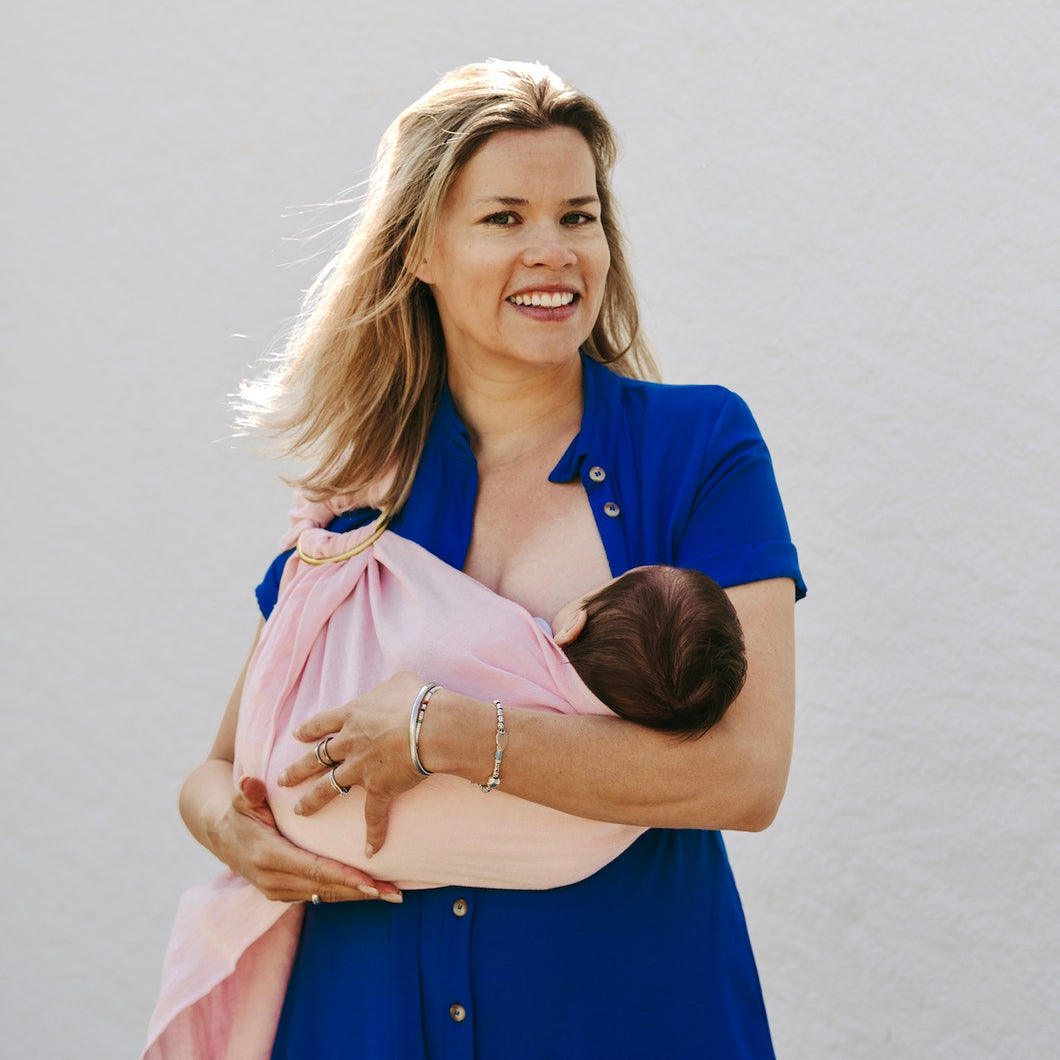 Ring Sling in Light Pink Linen