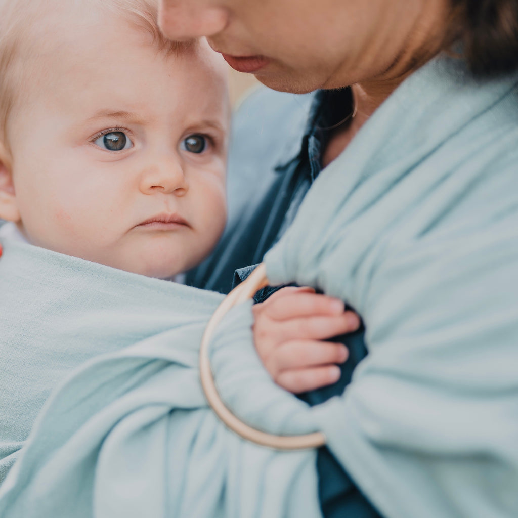 Mint Linen Ring Sling